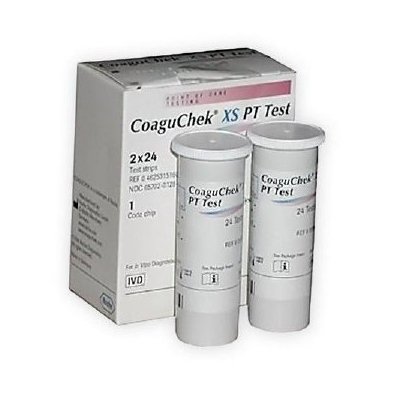 Strips Test Coagulation CoaguChek® XS PT Test 2X24 (48/BX) by Roche Diagnostics (Boehringer)  ID 04625315160